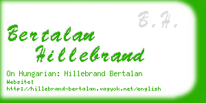 bertalan hillebrand business card